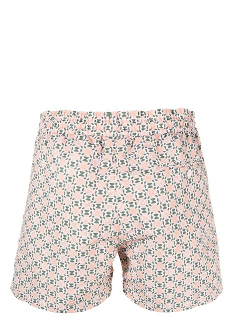 Orange geometric-print swim shorts - men FRESCOBOL CARIOCA | 2245692