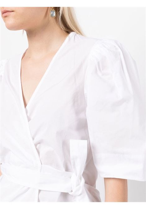 White wrap-design top - women  GANNI | F7702151