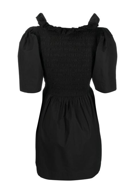 Flared mini dress in black - women GANNI | F7704099