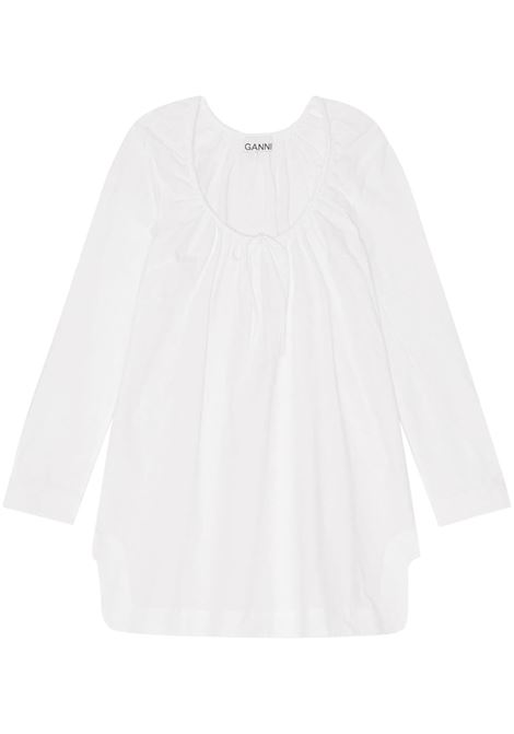 White square-neck mini dress - women GANNI | F7707151