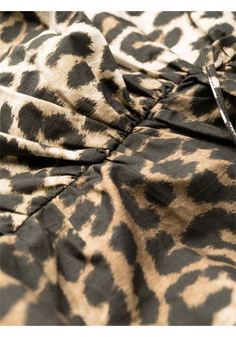 Brown leopard-print dress - women GANNI | F7722365