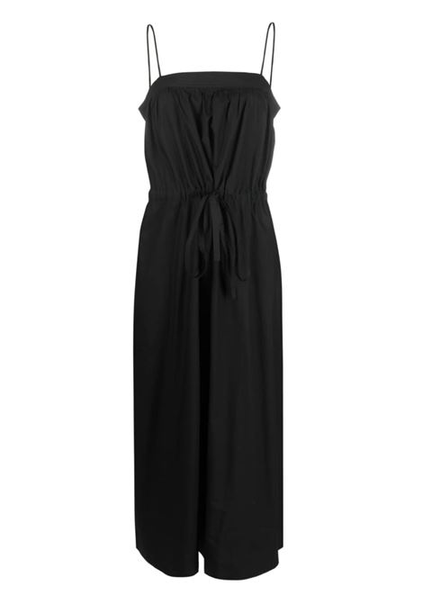 Black tie-front dress - women GANNI | F8070099