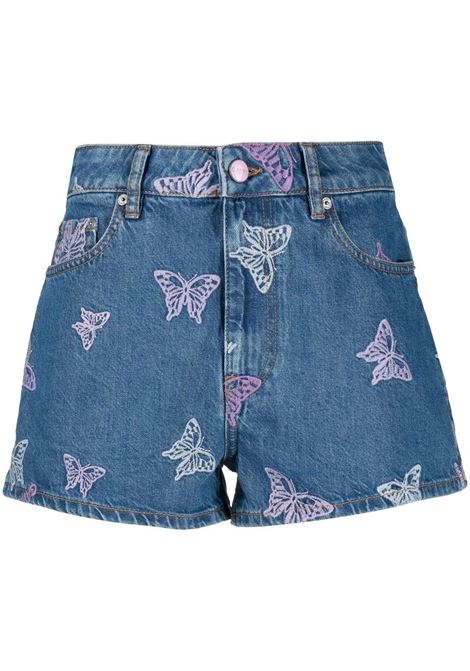 Shorts con stampa in blu - donna GANNI | J1182630