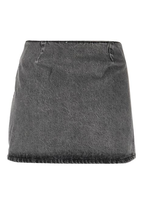 Minigonna denim a portafoglio in grigio - donna GANNI | J1255256