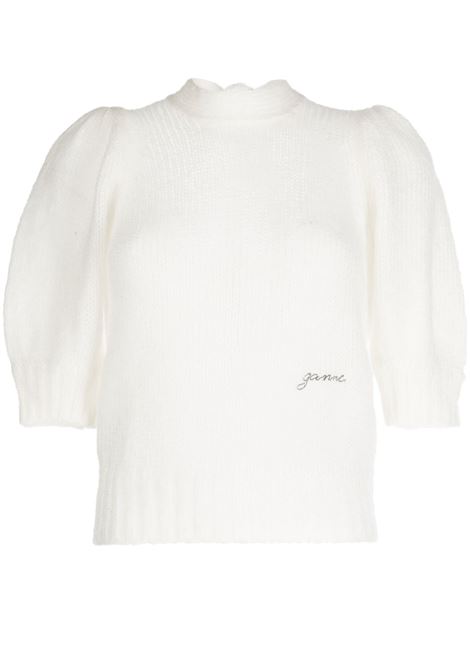 Maglione con ricamo in bianco - donna GANNI | K1862135