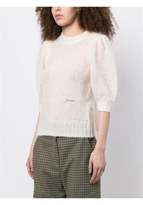 Maglione con ricamo in bianco - donna GANNI | K1862135