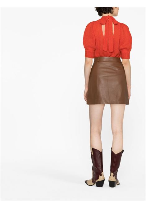 Maglione con ricamo in rosso - donna GANNI | K1862847