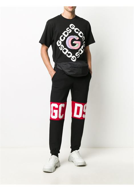 Pantaloni sportivi con stampa in nero - uomo GCDS | CC94M03100502