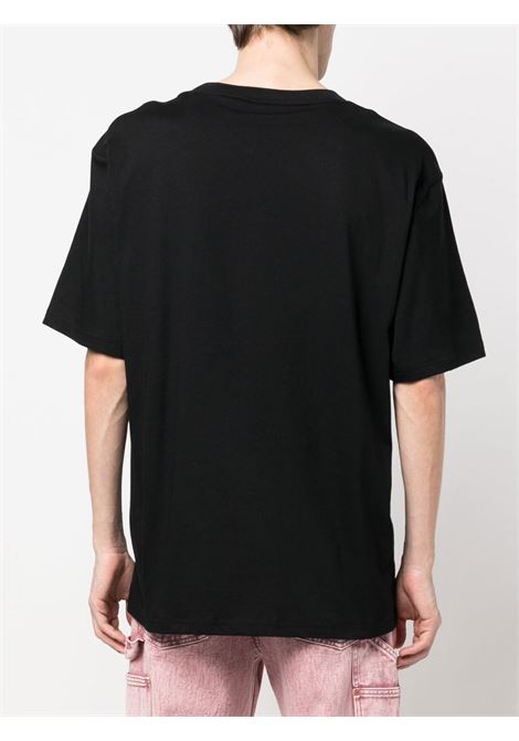 Black logo-print T-shirt - men GCDS | SS23M13063302