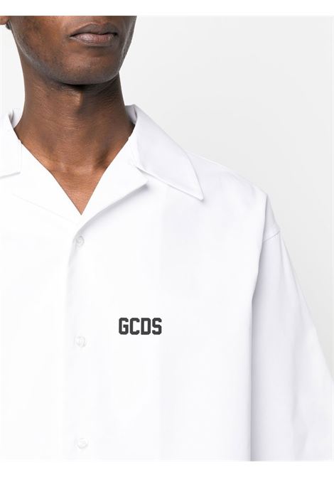 Camicia con stampa in bianco - uomo GCDS | SS23M24025601