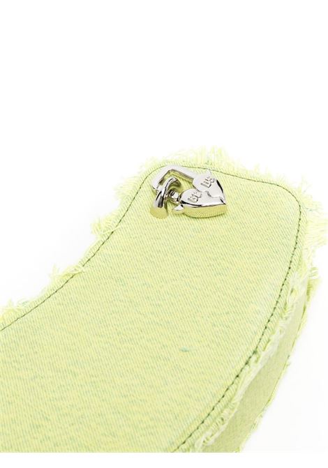 Light green Comma curved denim shoulder bag - women  GCDS | SS23U50030551