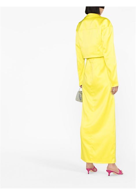 Yellow cropped blazer - women GCDS | SS23W21050043