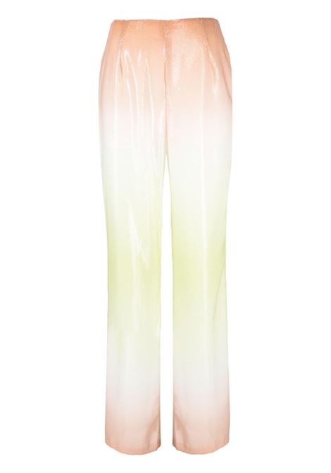 Orange gradient-effect sequinned trousers - women GCDS | SS23W270433MX