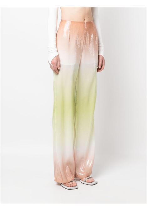 Orange gradient-effect sequinned trousers - women GCDS | SS23W270433MX