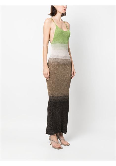 Multicolour ribbed-knit maxi dress - women GCDS | SS23W67090660