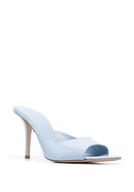 Ice blue 90mm open-toe patent mules - women GIA BORGHINI | PERNI04P8290