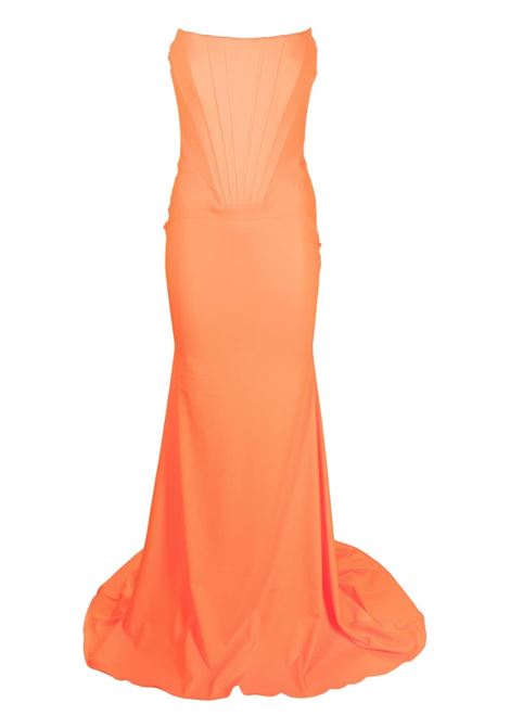 Orange strapless corset gown - women GIUSEPPE DI MORABITO | 087LD22845
