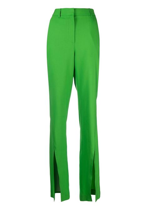Green front-slit trousers - women GIUSEPPE DI MORABITO | PS23064PA22934
