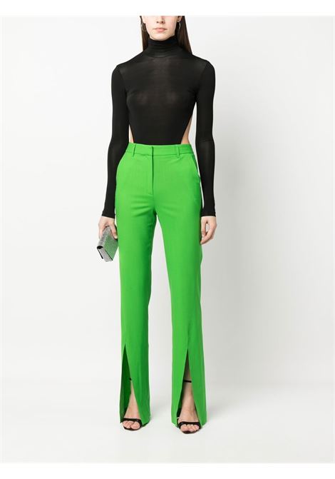 Green front-slit trousers - women GIUSEPPE DI MORABITO | PS23064PA22934