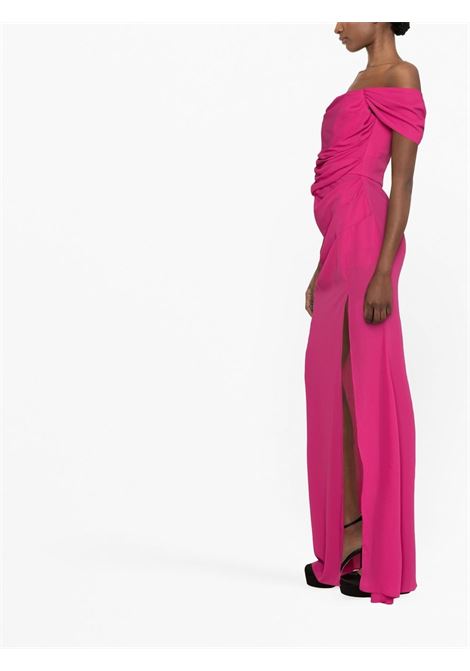 Fuchsia drop-shoulder evening gown - women GIUSEPPE DI MORABITO | PS23072LD23214