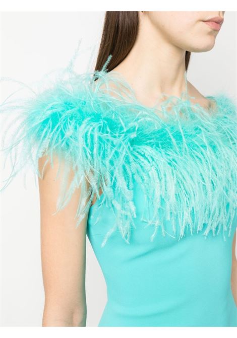 Blue feather detail dress - women GIUSEPPE DI MORABITO | PS23285DRP22455