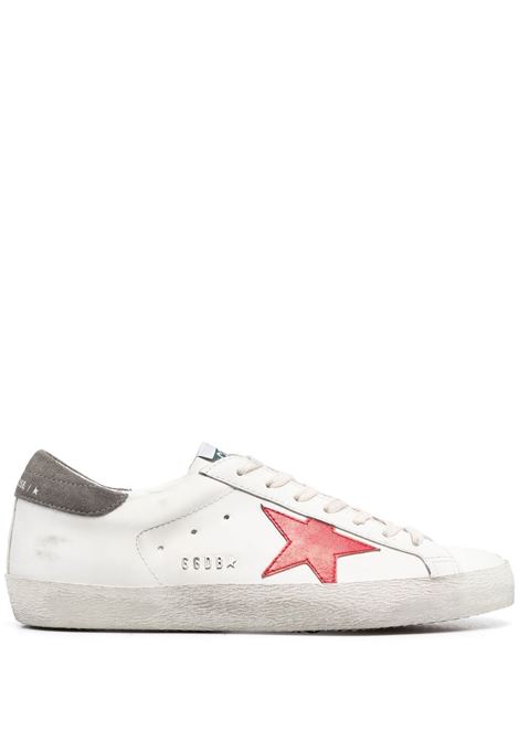 White, red and grey Super-Star low-top sneakers - men GOLDEN GOOSE | GMF00101F00416611390