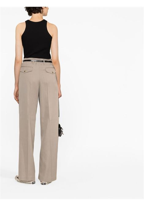 Beige tailored high-waisted trousers - women  GOLDEN GOOSE | GWP01203P00096560398