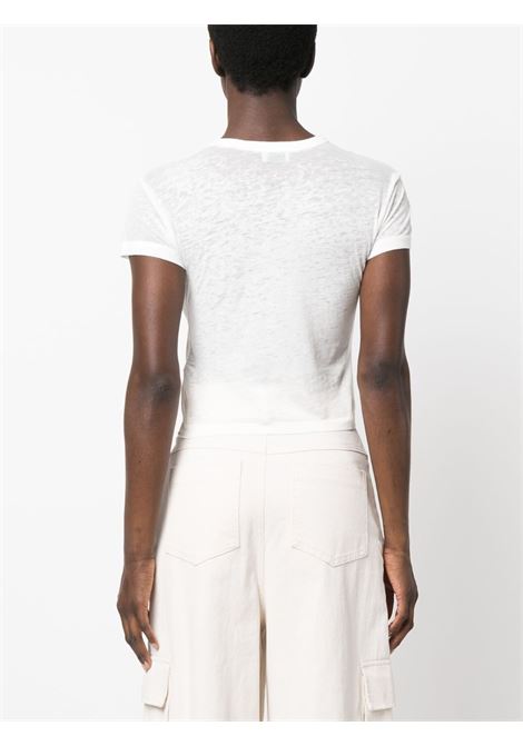 White logo-embroidered t-shirt - women GUESS USA | W2BP00KBAX0WHT