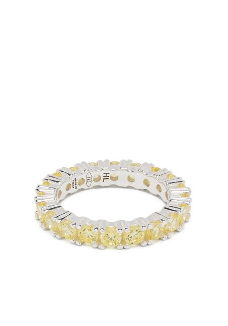 Yellow Eternity crystal-embellished ring - women  HATTON LABS | HLE322003