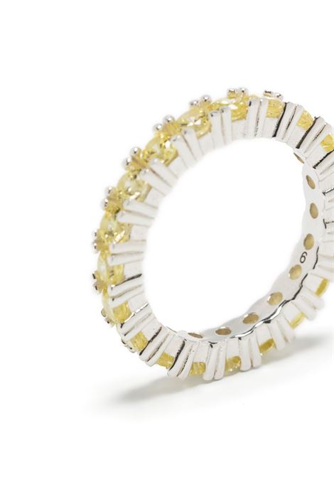 Yellow Eternity crystal-embellished ring - women  HATTON LABS | HLE322003