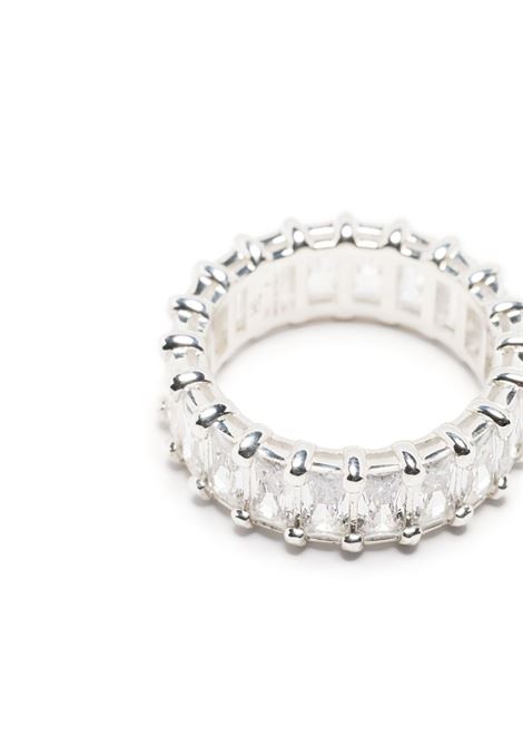 White cubic zirconia-embellished eternity ring - women HATTON LABS | HLE322101