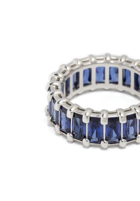 Blue cubic zirconia-embellished eternity ring - women HATTON LABS | HLE322105