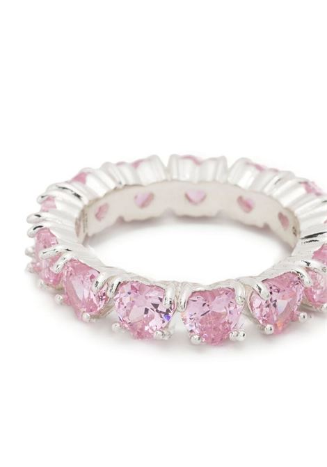 Pink cubic zirconia-embellished eternity ring - women HATTON LABS | HLE322805