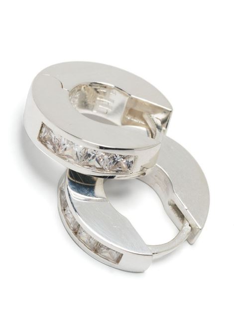 Silver Baguette hoop earrings - women  HATTON LABS | HLE361901