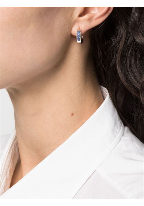 Silver and blu crystal-embellished Edge earrings - women HATTON LABS | HLE361904