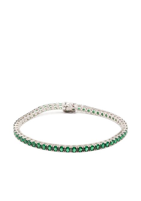 Green Tennis crystal-embellished bracelet - women  HATTON LABS | HLE380B02