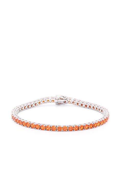 Orange crystal-embellished tennis bracelet - unisex  HATTON LABS | HLE380B04