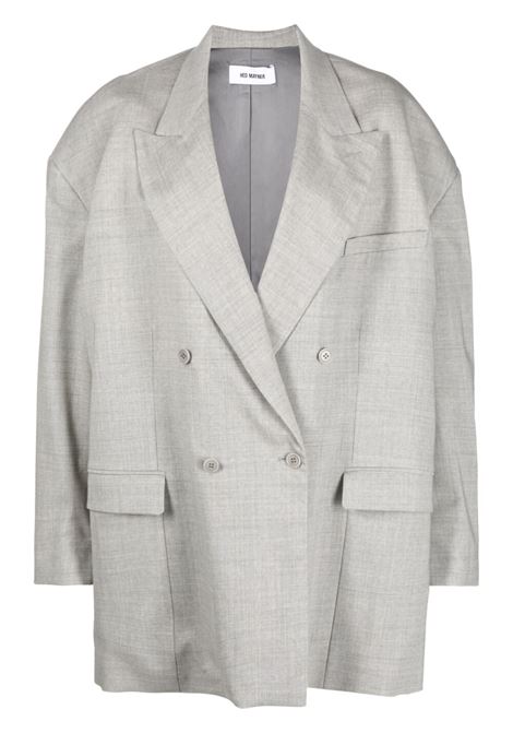 Grey double breasted oversized blazer - women HED MAYNER | HM00J24GRY