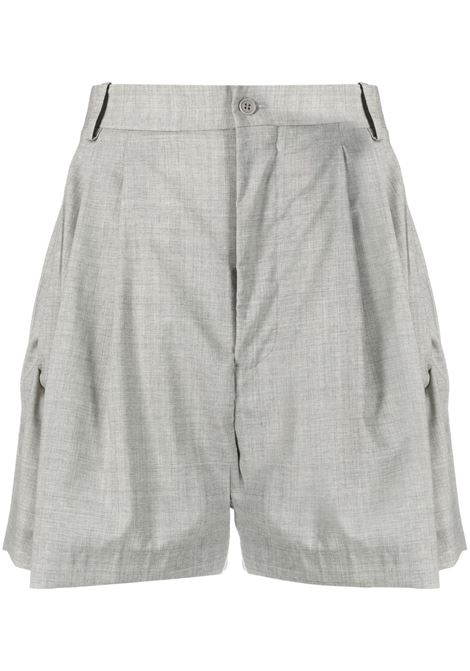 Light taupe high-waisted shorts - women  HED MAYNER | HM00P67GRY