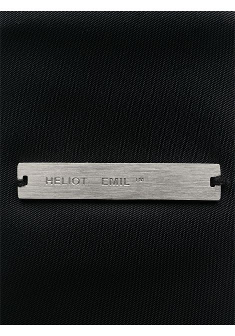 Black logo-plaque pointed tie - men HELIOT EMIL | HE16025P02BLK01