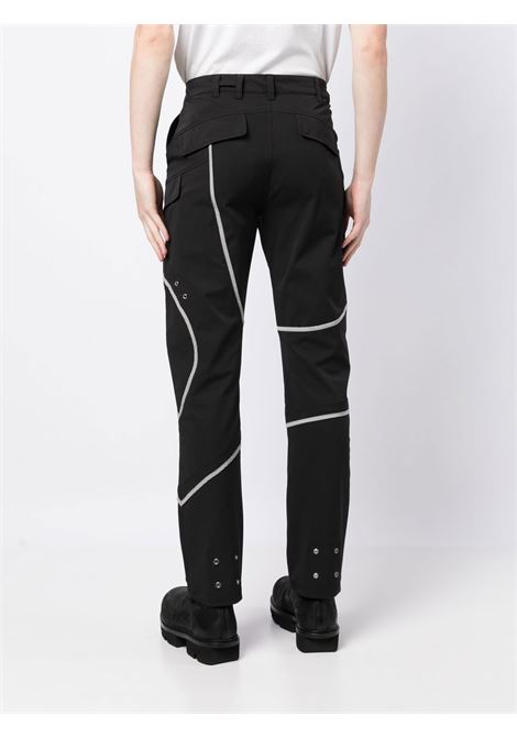 Black contrast piping track trousers - men HELIOT EMIL | HEM10058P04BLK01