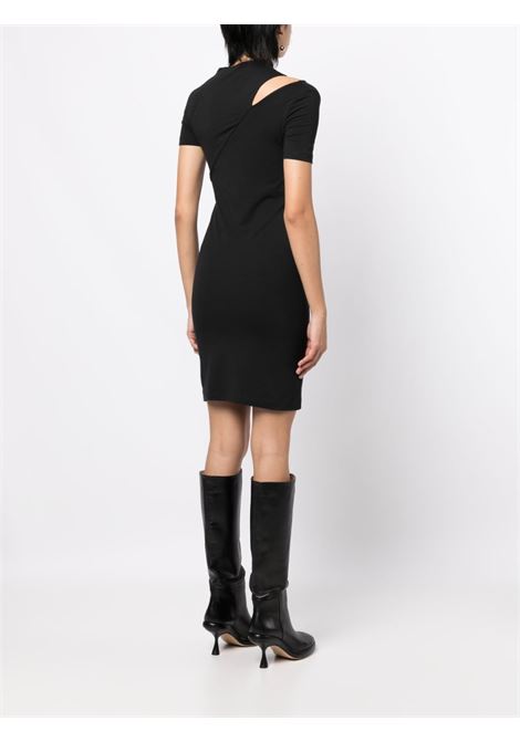 Black cut-out fitted dress - women HELMUT LANG | N02HW604001