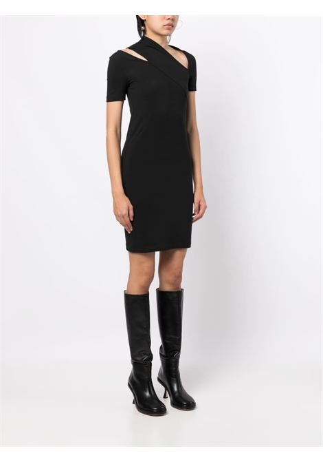 Black cut-out fitted dress - women HELMUT LANG | N02HW604001