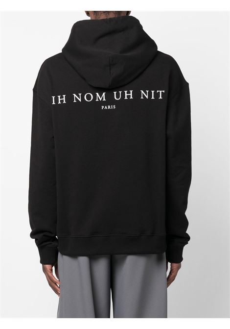 Black graphic-print long-sleeve sweatshirt - men IH NOM UH NIT | NUS23243009