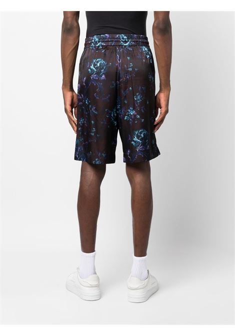 Black floral-print running shorts - men IH NOM UH NIT | NUS23306P05