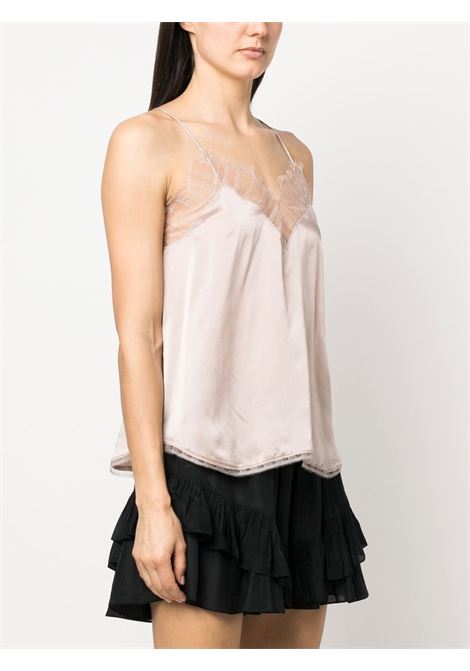 Pink lace-detailing sleeveless top - women IRO | 00PWF16BERWYNPIN03