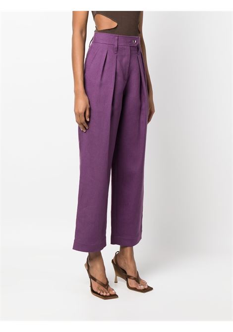 Purple high-waisted trousers - women IRO | 23SWM23SABIAPUR15