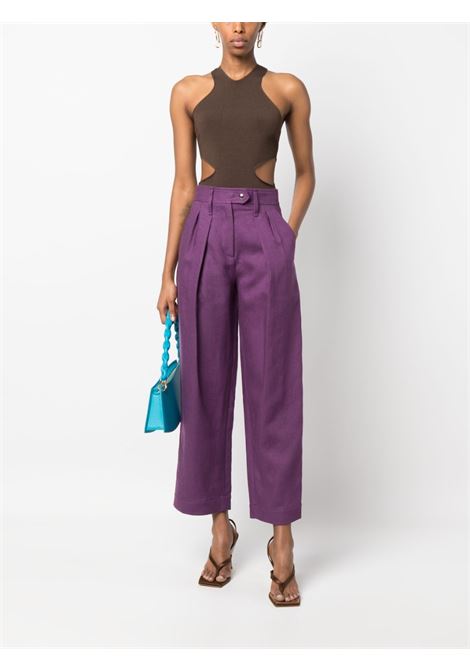 Purple high-waisted trousers - women IRO | 23SWM23SABIAPUR15