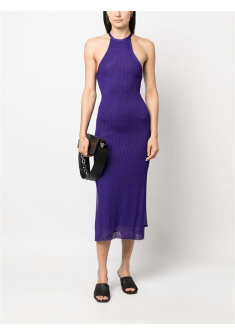 Dark purple halterneck midi dress - women IRO | 23SWM33CHARISAPUR02