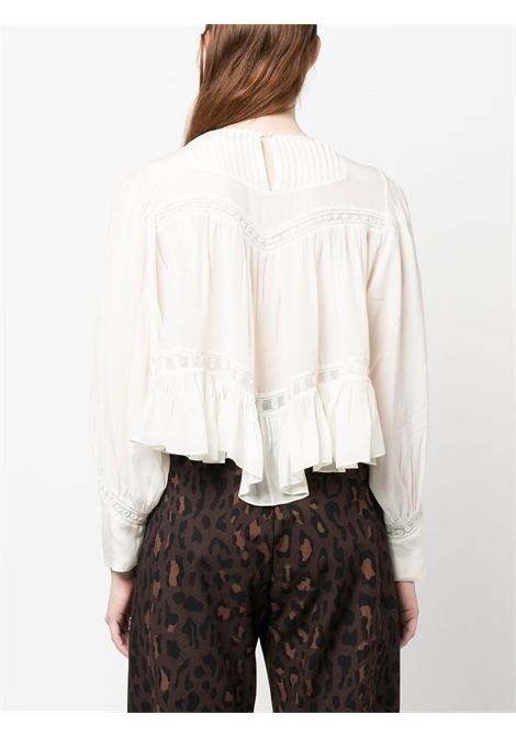 White embroidered-motif ruffled blouse - women IRO | 23SWP16CELARECR01